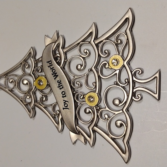 Ganz, ornament, Christmas tree with Joy to the world on it. - Picture 3 of 3